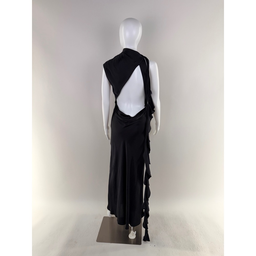 Shona Joy Black Sleeveless High Neck Cutout Back Maxi Dress - Picture 4 of 11